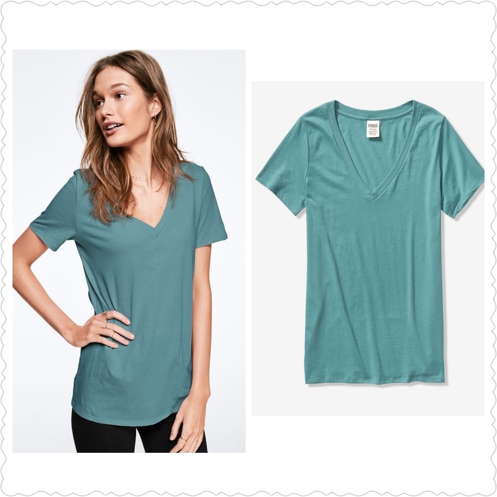 Pink VS V-neck Top size S